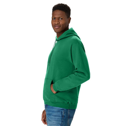 Hanes Men's EcoSmart Hoodie, Midweight Fleece, Pullover Hooded Sweatshirt, Kelly Green, L