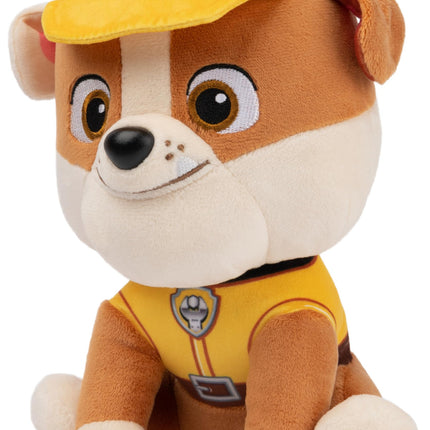 GUND PAW Patrol Rubble con su uniforme de construcción característico para mayores de 1 año, 9" (los estilos pueden variar)