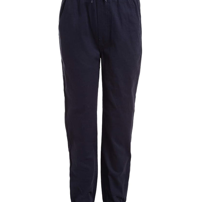 Nautica Boys' School Uniform Jogger Pants, Elastic Waistband with Drawstring Closure, Stretch Twill Fabric, Evan Navy, 14-16 Husky