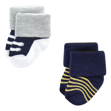 Luvable Friends Baby, Athletic 12-Pack, Unisex Newborn Terry Socks, 0-6 Months, XX-Large (Pack of 12)