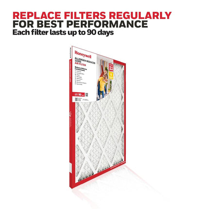 Honeywell 14x20x1 MERV 11 Allergen Reducer 11000 Electrostatic Pleated HVAC AC Furnace Air Filter (4-Pack) | Replacement Filter for Home Use | Made in USA