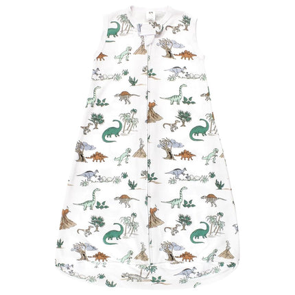 Hudson Baby BabyCotton Long-Sleeve Wearable Sleeping Bag, Sack, Blanket, Boy Dino World Sleeveless, 18-24 Months