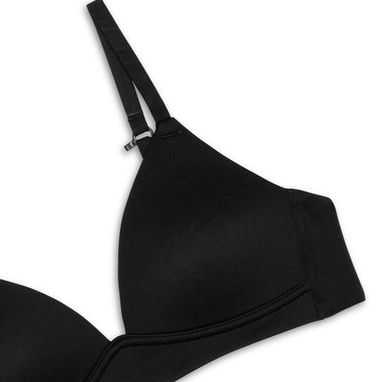 Maidenform Girls' Comfort Devotion Wirefree Bra, Black, 38A