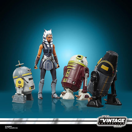 Star Wars The Vintage Collection L'Évasion de l'Ordre 66, The Clone Wars, Pack de 4 Figurines de Collection Ahsoka Tano & Droïdes de 9,5 cm (Exclusivité Amazon)