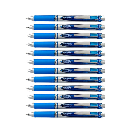 Pentel EnerGel RTX Retractable Liquid Gel Pen, Extra Fine Line, Needle Tip, Blue Ink,12 pack (BLN73-C), 0.3mm needle