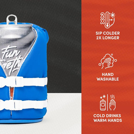 Puffin - The Buoy Life Vest - Insulated 12 oz Can Cooler I Beer Bottle & Soda Can Insulator, Keep Drinks and Beverages Cold (Keylime Pie)