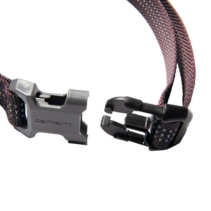 Carhartt Nylon Webbing Dog Collar, Fully Adjustable, with Durable Side Buckle, Wine Red, Size M