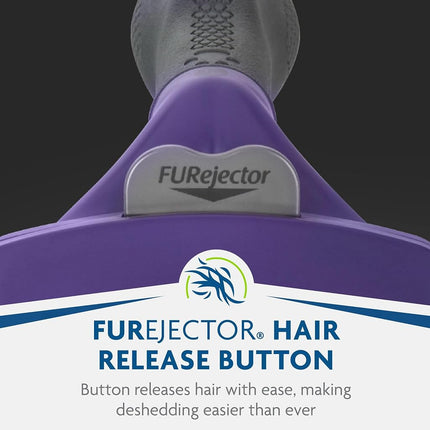 FURminator Cat deShedding Tool, deShedding Brush For Cats, Removes Loose Hair Large