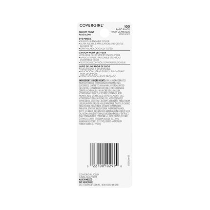 Perfect Blend Eye Pencil - 100 Basic Black by CoverGirl for Women - 0.3 oz Eye Pencil