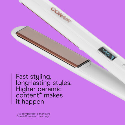 Conair Double Ceramic Flat Iron, 1-inch Digital Flat Iron