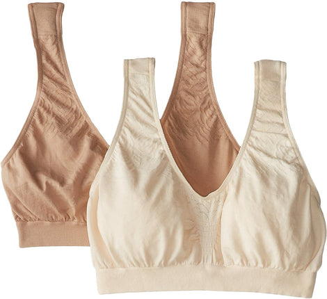 Bali Women's Comfort Revolution Crop Top, 2 Pack -