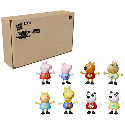 Peppa Pig Figure 8-Pack Toy Includes, George Pig, Peggi Panda, Candy Cat and More, Amazon Exclusive, for Ages 3 and up