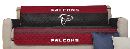 Pegasus Sports NFL Atlanta Falcons Furniture Protector with Elastic Straps, Sofa, Black