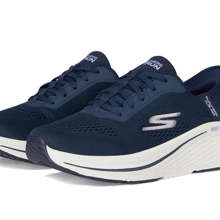 Skechers Women's Max Cushioning Elite 2.0 Vanish Hands Free Slip-ins Sneaker, Navy/Lavender, 5.5 UK Wide