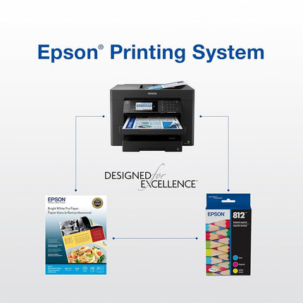 Epson DURABrite Ultra T812 High Capacity Black and Standard Capacity Color Combo Cartridge Ink (T812XL-BCS), Black and Color Combo