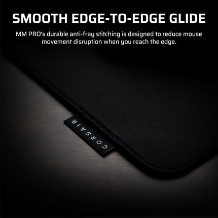 Corsair MM PRO Control Cloth Medium Gaming Mouse Pad – Esports-Tuned Surface for Precision & Micro-Adjustments, 4mm Thick Non-Slip Base, Durable Stitched Edges – Black