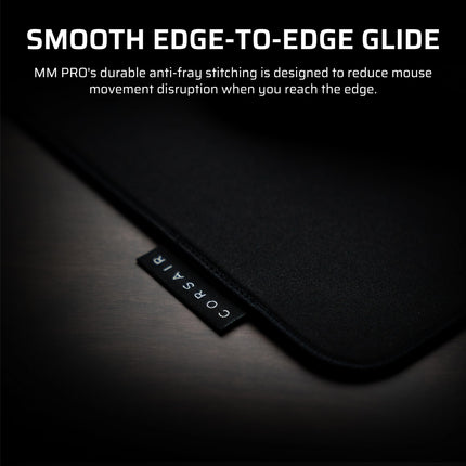 Corsair MM PRO Control Cloth Medium Gaming Mouse Pad – Esports-Tuned Surface for Precision & Micro-Adjustments, 4mm Thick Non-Slip Base, Durable Stitched Edges – Black