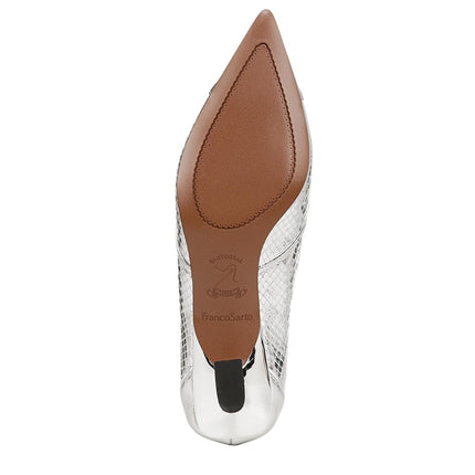 Franco Sarto Women's Darcy, Silver Snake Metallic, 6.5 Wide