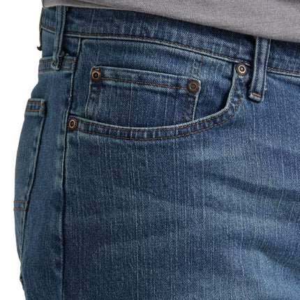 Wrangler Authentics Jeans de hombre de corte regular con cintura elástica cómoda, Blue Ocean, 32W x 30L
