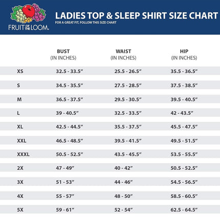 Camisón transpirable Fruit of the Loom para mujer, azul medianoche, 2XL