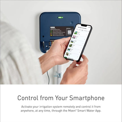 Contrôleur intelligent d'arrosage 16 zones Moen, système d'irrigation intelligent connectable Wi-Fi avec minuterie d'eau automatique, WICNT016G1USA