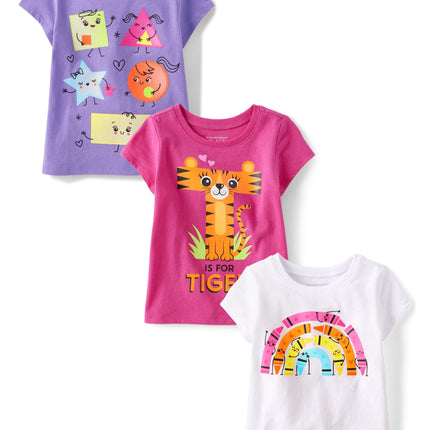 The Children's Place Toddler Girls 3-Pack Short Sl