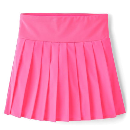 The Children's Place Skorts atléticas de tenis para niñas, plisadas de peonía neón, XXG