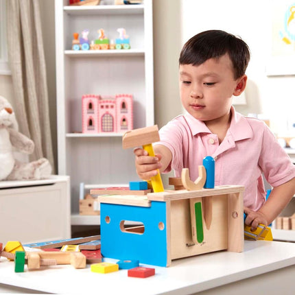 Melissa & Doug Hammer and Saw Tool Bench | Pretend Play | Play Set | 3+ | Boy or Girl