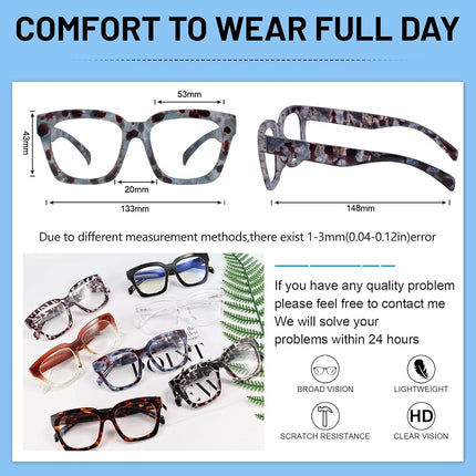 OCCI CHIARI Reading Glasses for Women +3.0 Large Reaers for Women (+1.0 +1.25 +1.5 +1.75 +2.0 +2.25 +2.5 +2.75 +3.0)