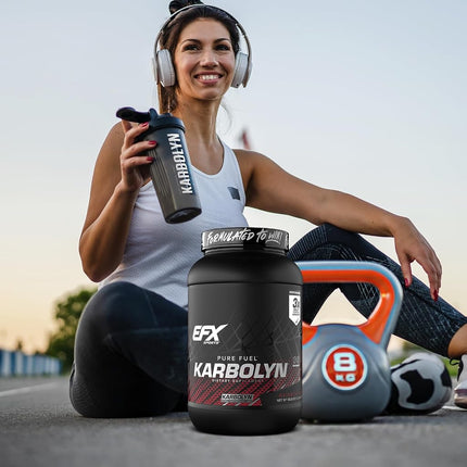 EFX Sports Karbolyn Fuel Complex Carbohydrate Post Workout & Pre Workout Powder Clinically Tested Intense Energy Supplement Shake (Rainbow Candy, 4.4 Pounds)