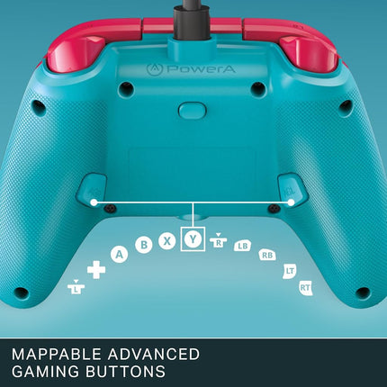 PowerA Nano Enhanced Wired Controller für Xbox Series X|S - Red Sky, tragbar, kompakt, Gamepad, Wired Video Game Controller, Gaming Controller, Works with Xbox One and Windows 10/11