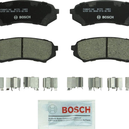 BOSCH BC773 QuietCast Premium Ceramic Disc Brake Pad Set - Compatible with Select Lexus LX470; Toyota Land Cruiser; REAR