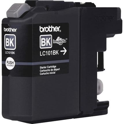Brother Genuine Standard Yield Black Ink Cartridge, LC101BK, Replacement Black Ink, Page Yield Up To 300 Pages, LC101