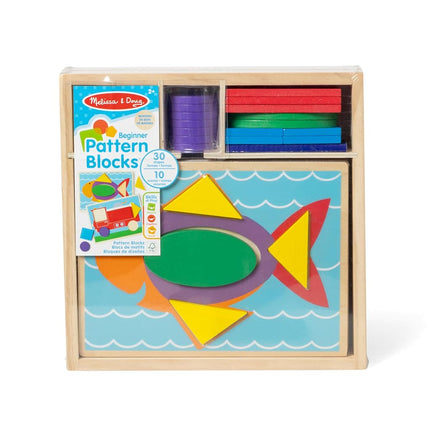 Melissa & Doug Beginner Wooden Pattern Blocks Educational Toy