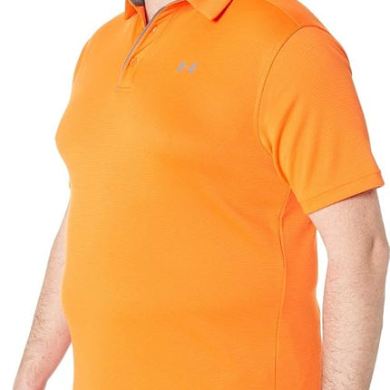 Polo de golf Under Armour Tech para hombre, naranja (Team Orange/Graphite/Graphite (800)), M Tall