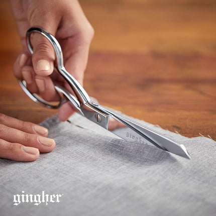 Gingher Dressmaker's Fabric Scissors - 8" Stainless Steel Shears - Sharp Knife Edge Fabric Scissors with Protective Sheath