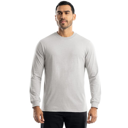 Wrangler Men's Jersey Knit Long Sleeve T-Shirt, Heather Grey, S