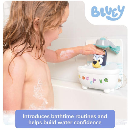 Toomies Shower & Scrub Bluey, Bath Toy for Toddlers, Interactive Water Play, Bubble Action, Real Shower Head, Fine Motor Skill Development, For Ages 18 Months+, Durable and Engaging Bathtime Toy