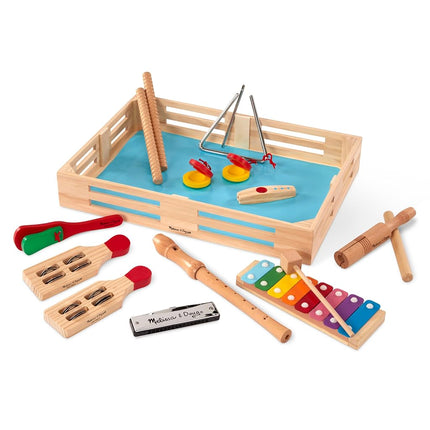 Melissa & Doug Deluxe Band Set with Wooden Musical Instruments & Storage Case (Frustration-Free Packaging)