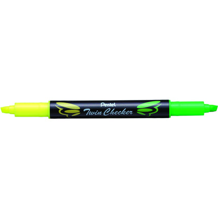 Pentel Twin checker Dual-Tip Highlighter, Chisel T