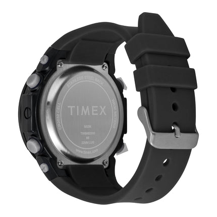 Timex Men's Sport 50 mm Watch - Black Resin Strap Digital Dial Black Case TW5M62000
