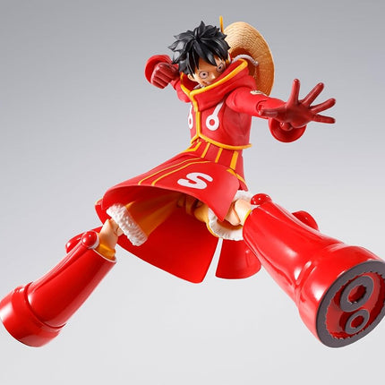 TAMASHII NATIONS S.H. Figuarts One Piece Monkey D. Luffy - Miraishima Egg Head - Approx. 5.9 inches (150 mm), PVC & ABS Pre-Painted Action Figure
