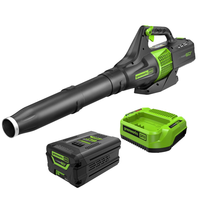 Greenworks 60V 450 CFM Cordless Leaf Blower, 2.0 A