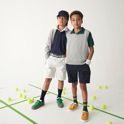 The Children's Place Polo piqué à manches courtes pour garçon, coupe forte, lot de 5, rouge/nautique/blanc/brooks/bleu, taille XL