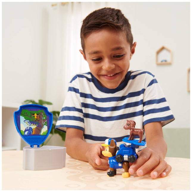 Pat Patrouille, la Super Patrouille des Camions, figurine articulée Chase avec drone de sauvetage à clipser, module Centre de Commande et figurine d'animal, jouets pour enfants à partir de 3 ans