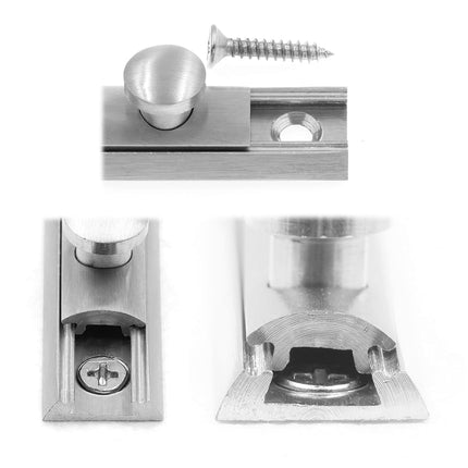 Defender Security U 10306 Prime Line Slide Bolt, 4 in, Solid, Brass, 4 Inches
