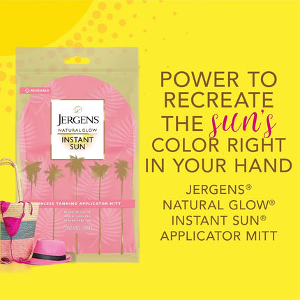 Jergens Natural Glow Body Applicator Mitt, Flawless, Streak-free Tanning Blender Glove, Reusable Tanning Mitt Protects Hands