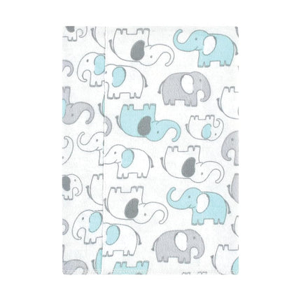 Hudson Baby Paños de Algodón de Franela para Bebé Unisex, Elefante Neutro, Paquete de 7, Talla Única