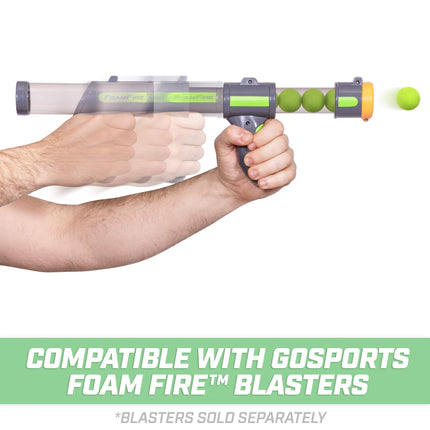 GoSports Foam Fire Replacement Balls - Pack of 80 (40 Green + 40 Orange)