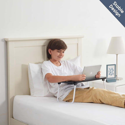 Table de lit pour ordinateur portable, support pour ordinateur portable, bureaux portables pour genoux avec pieds pliables, pupitre de lecture pour canapé-lit et sol - Moyen